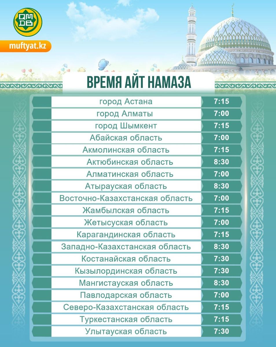 Расписание