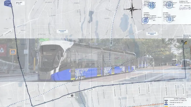 Схема первой линии и эскиз LRT в Алматы