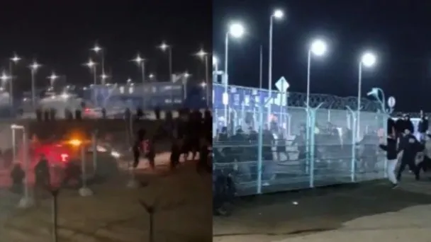 Фрагменты из видео с дракой