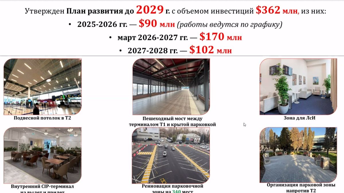 План модернизации аэропорта Алматы