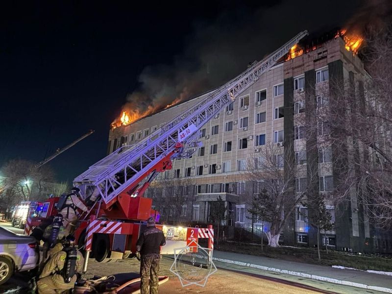 Пожар в здании акимата Актюбинской области потушен – МЧС