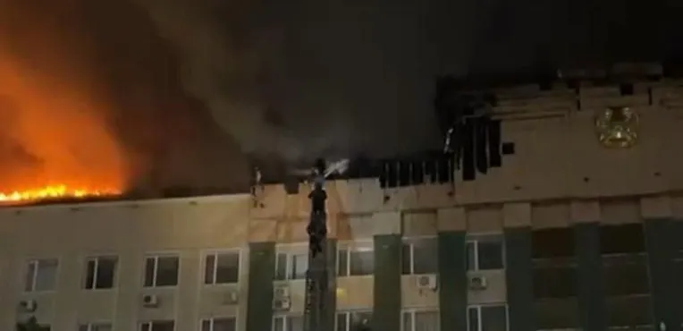 Пожар в акимате Актюбинской области
