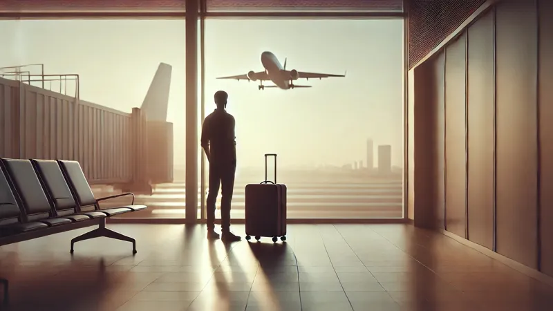 Пассажир в аэропорту