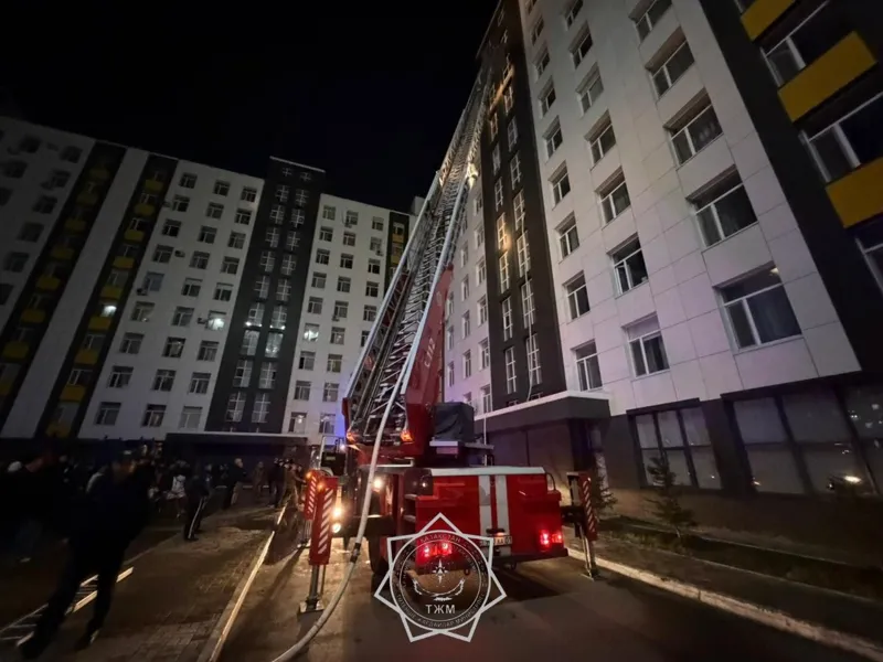 Пожар в Нуринском районе в Астане