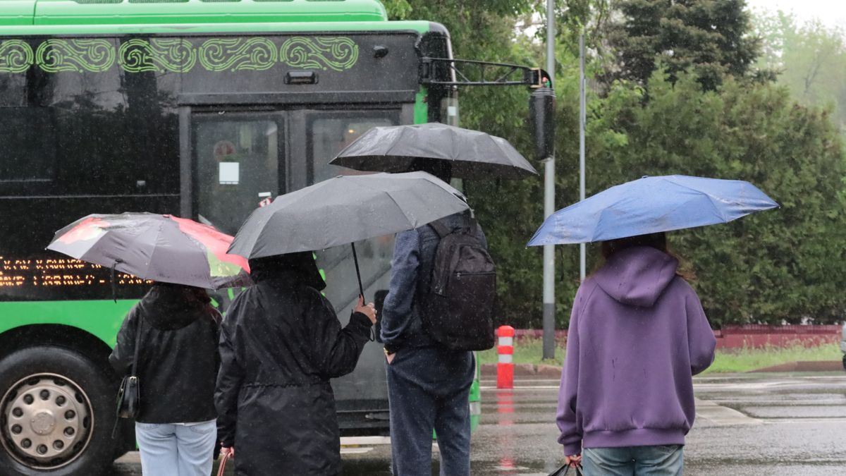 Горожане под зонтиками