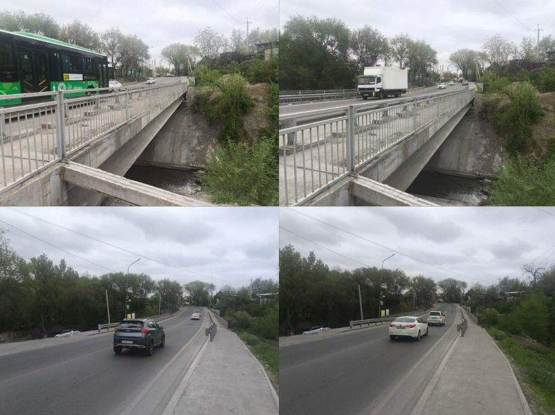 Транспорт проезжающий через мост