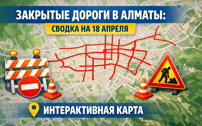 Закрытые дороги в Алматы