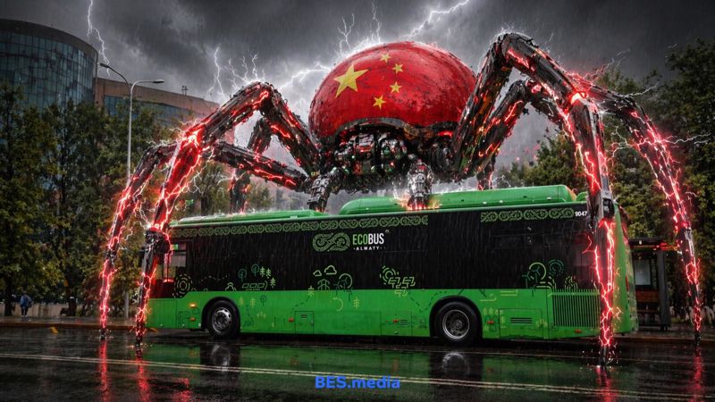 Электрический паук на электроавтобусе