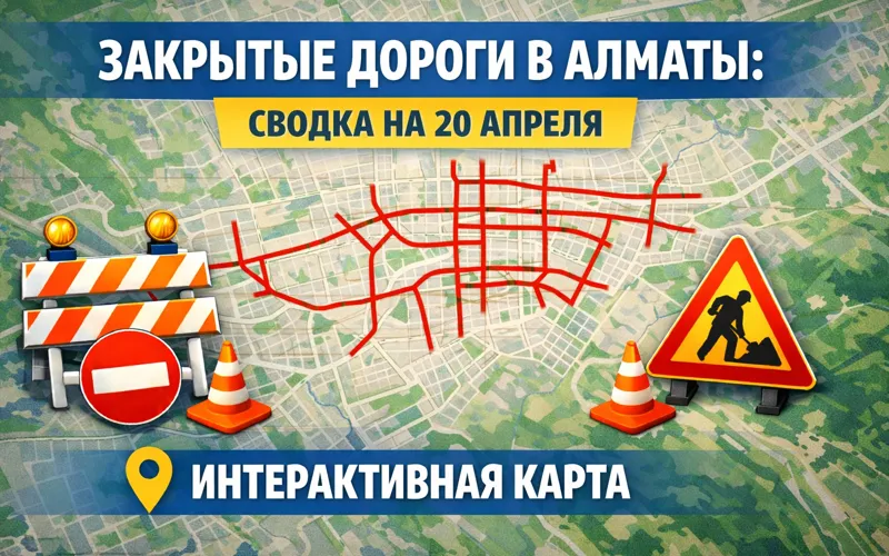Закрытые дороги в Алматы