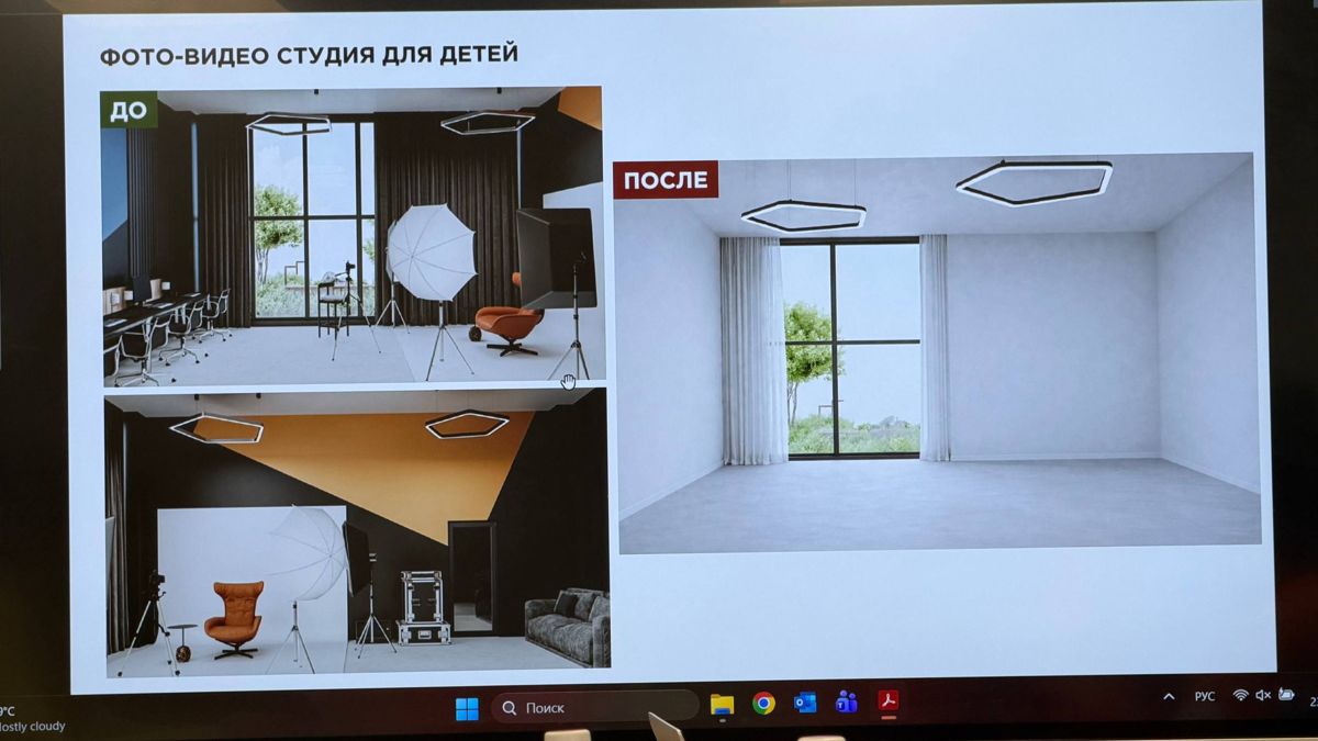 Оснащение детской фотостудии театра после 