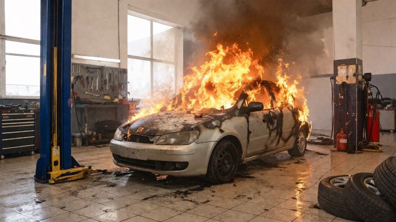 Горящий автомобиль