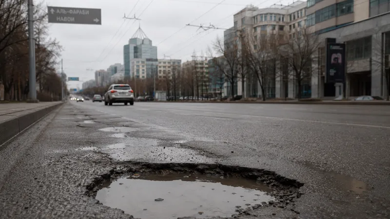 Яма на дороге