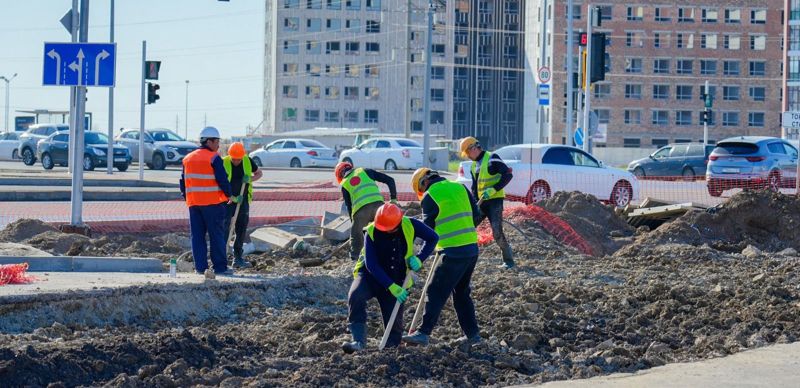 Участок улицы Керей Жанибек хандары в Астане перекроют до 25 мая
