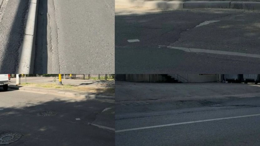 Плачевное состояние дороги на улице Кекилбайулы