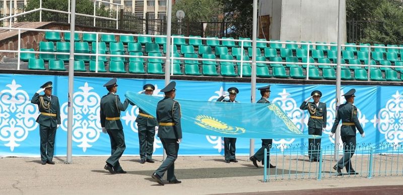 Мемлекеттік рәміздер күніне орай Ұлытау облысында ту көтеру рәсімі өтті