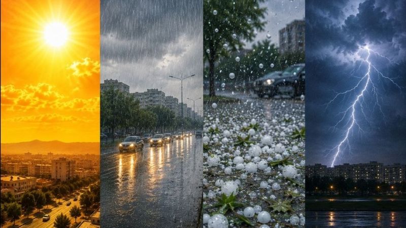 Ливни, град и жара до +41: погода устроит казахстанцам испытание на выходных