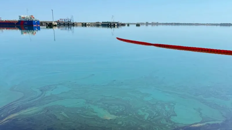 Нефтяное пятно на воде