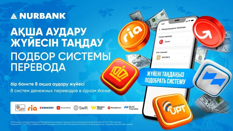 Подбор системы перевода от Нурбанка