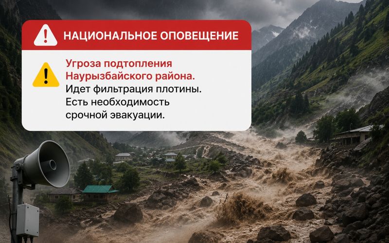 Алматинцам пришли тревожные оповещения: МЧС предупредило о селевой угрозе
