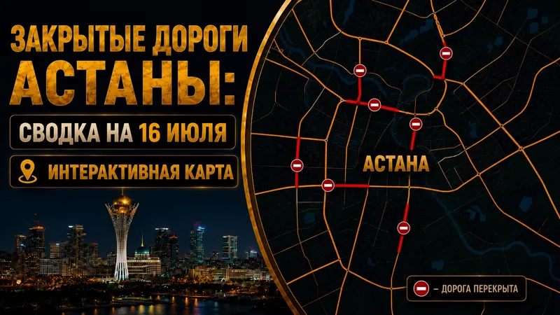 Закрытые дороги Астаны