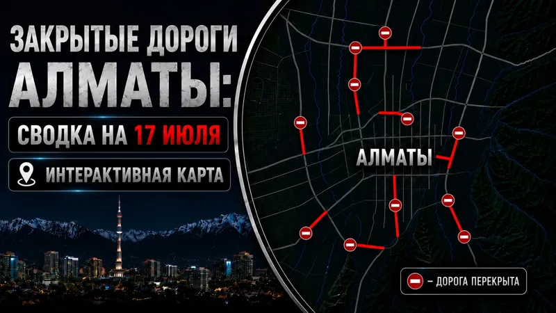 Закрытые дороги Алматы