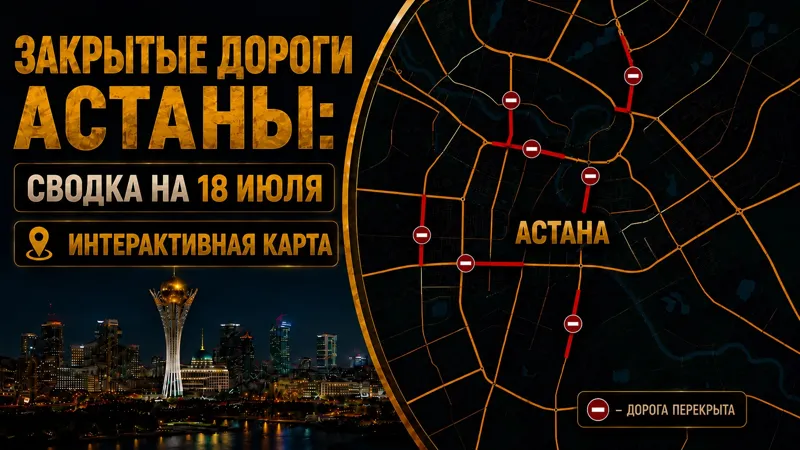 Закрытые дороги Астаны