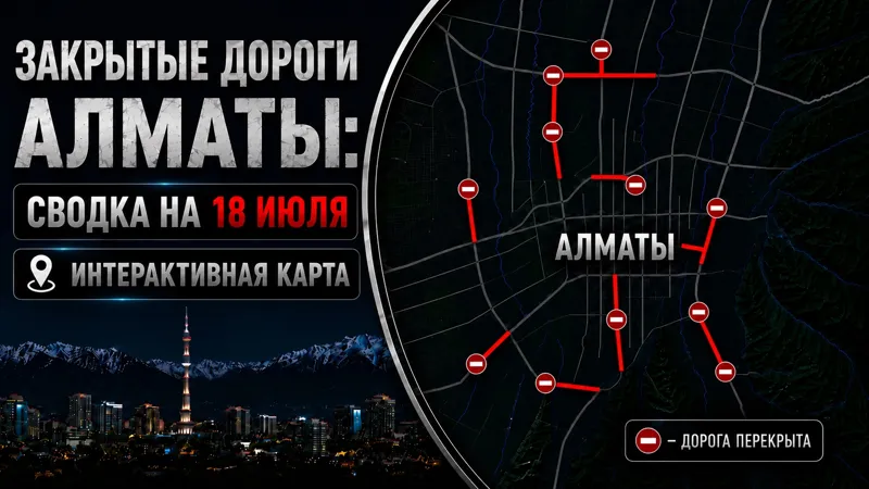 Закрытые дороги Алматы