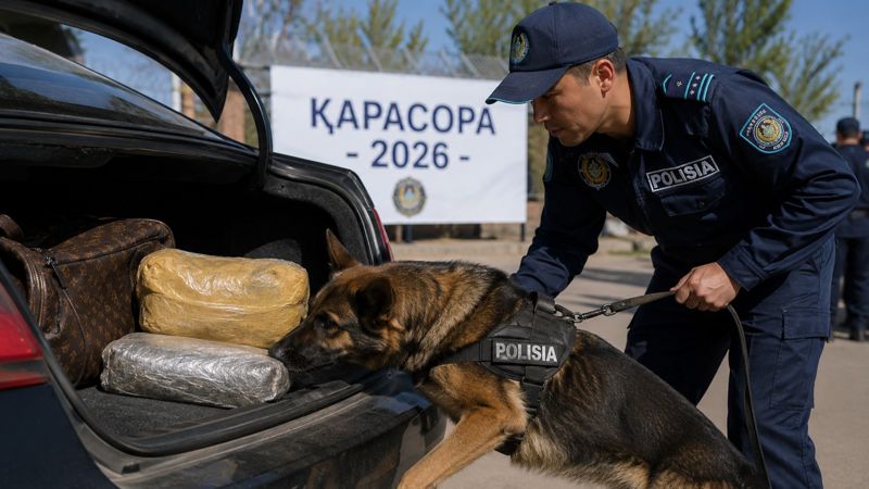Полицейские собаки помогли раскрыть 90 наркопреступлений в Казахстане