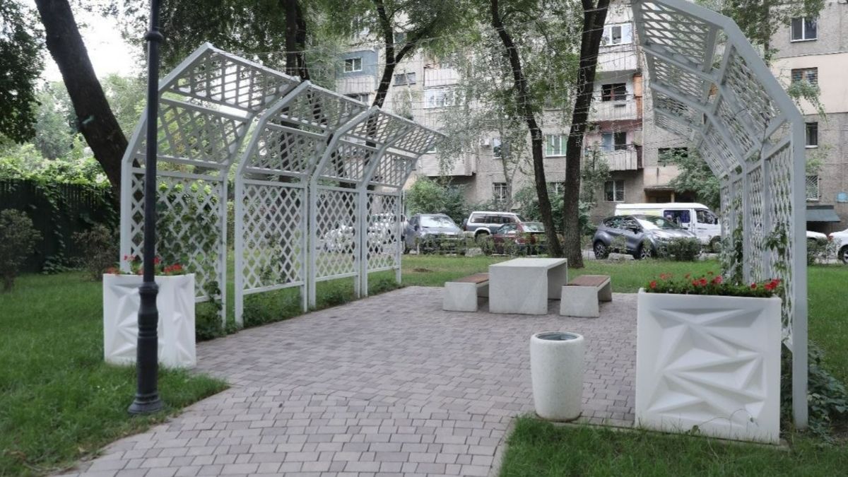 Благоустроенный двор на улице Ратушного