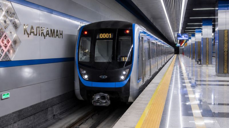 Метро "Калкаман" откроют 1 декабря: эксклюзивные кадры новой станции