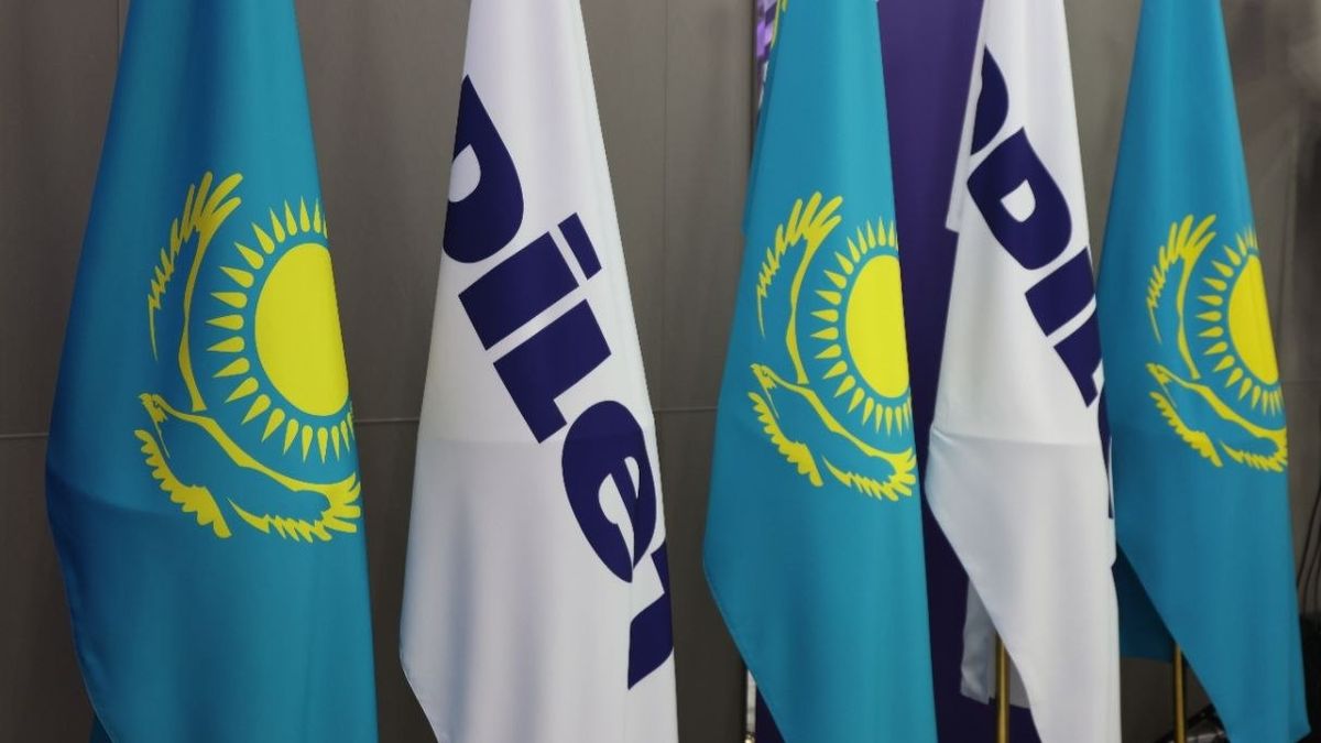 Флаги Казахстана и партии "Әділет" Флаги Казахстана и партии "Әділет"