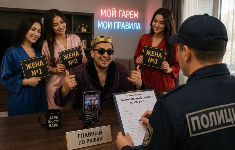 Алматинец хвастался тремя жёнами в Instagram и попал в полицию