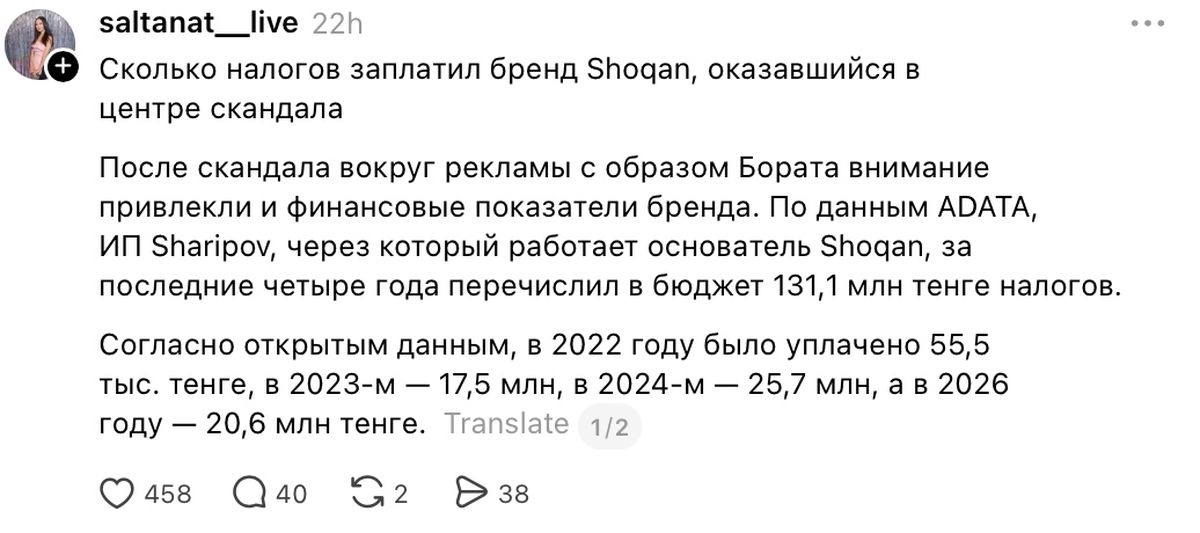 Пост в Threads