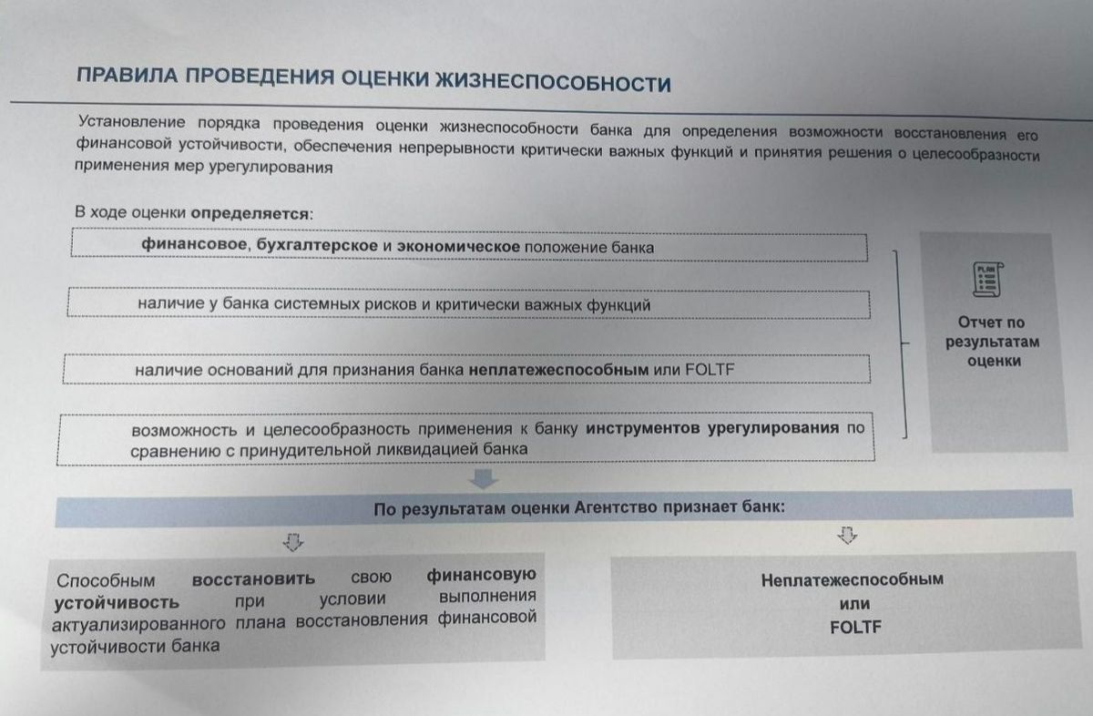 Правила проведения оценки жизнеспособности Правила проведения оценки жизнеспособности
