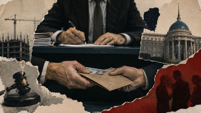 Передача денег под столом, коррупция