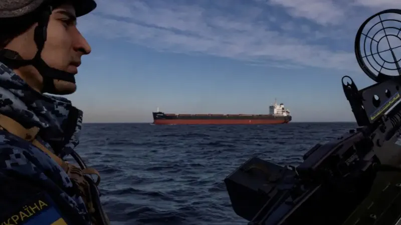 Украинский военный в Чёрном море