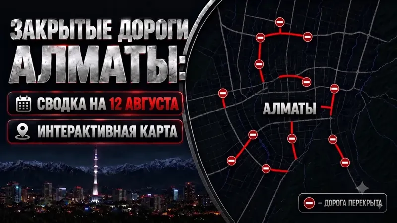 Закрытые дороги Алматы