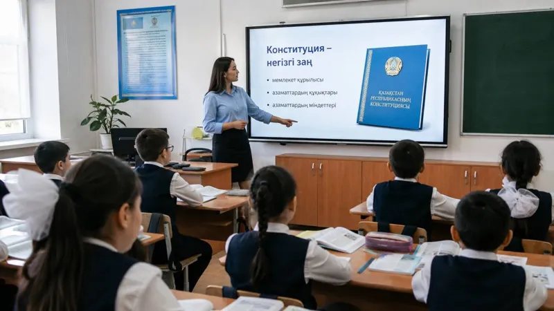 Учитель у доски объясняет детям тему урока