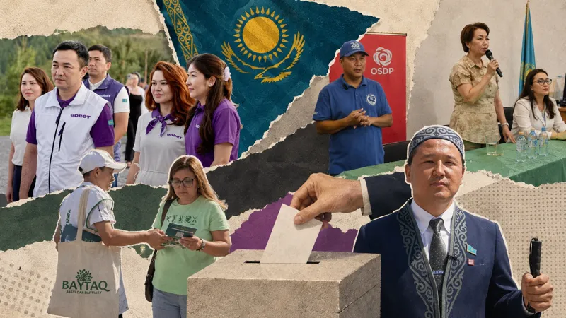 Коллаж, собранный из фотографии из агитационных мероприятий партии