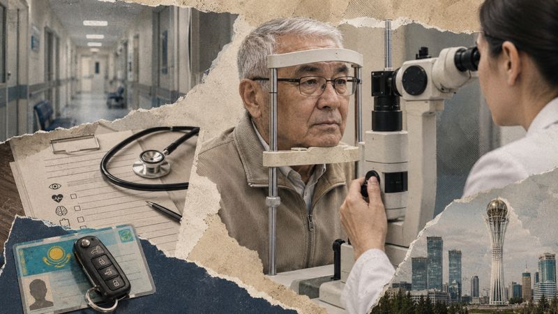 Медосмотр для водителей 65+: сколько это стоит в поликлиниках Алматы и Астаны