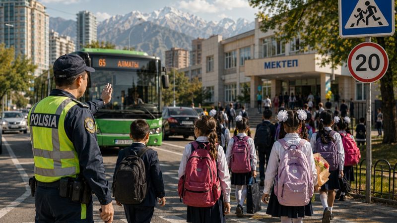 Как Алматы встретит 1 сентября: 700 полицейских, новые школы и усиленный транспорт