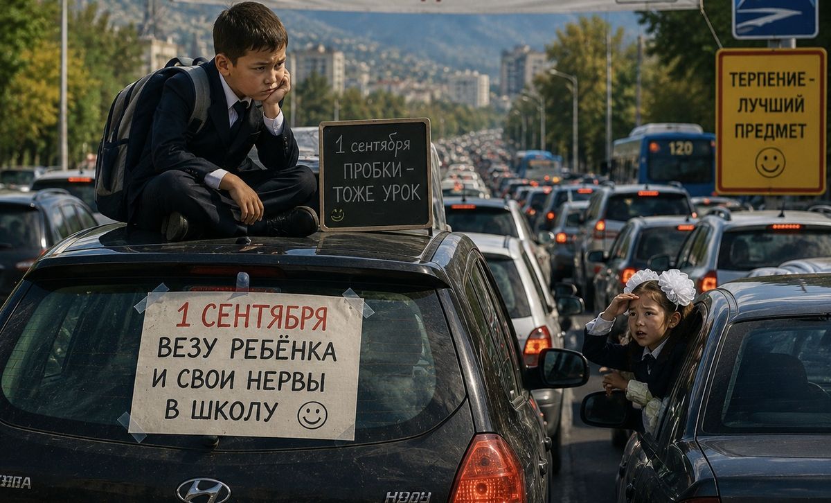 Акимат Алматы просит оставить машины дома 1 сентября