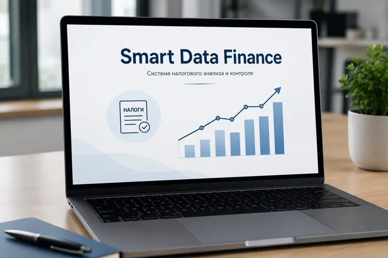 Ноутбук с открытой вкладкой Smart Data Finance