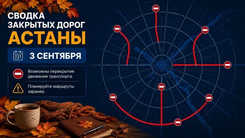 Иллюстративное изображение перекрытых улиц