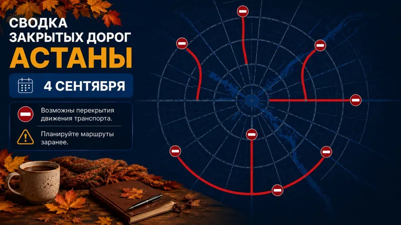 Иллюстративное изображение перекрытых дорог