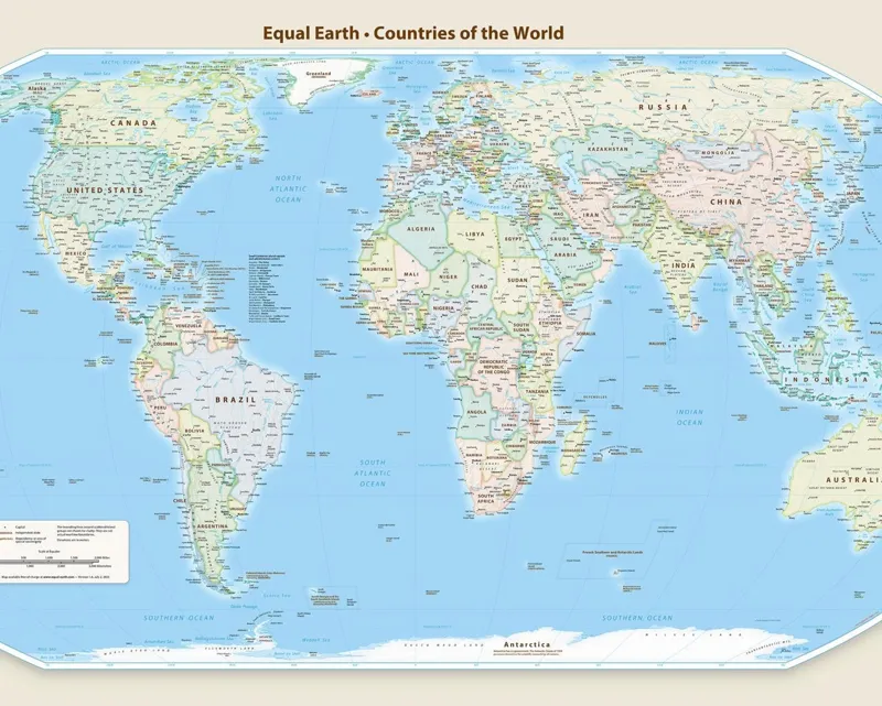 Проекция карты Equal Earth
