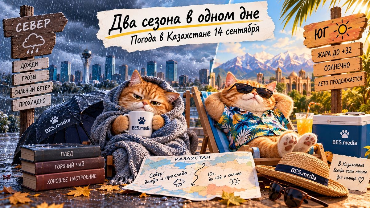 От +6 ночью до +32 днём: Казахстан ждёт контрастный понедельник