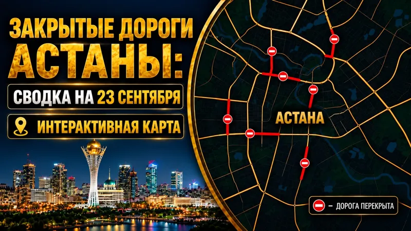 Закрытые дороги Астаны