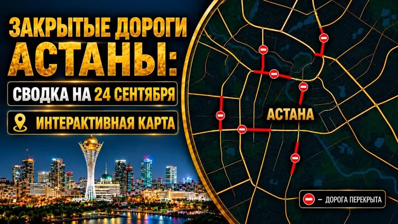 Закрытые дороги Астаны