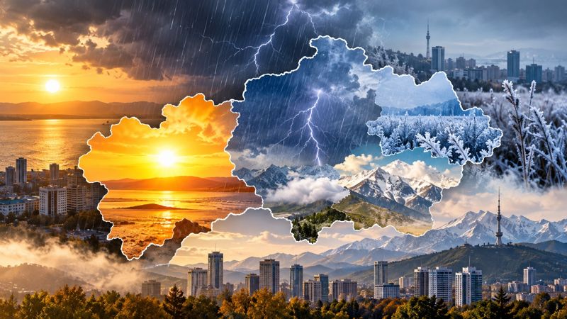 Дожди, грозы и первый мороз: какой будет погода в Казахстане 25 сентября